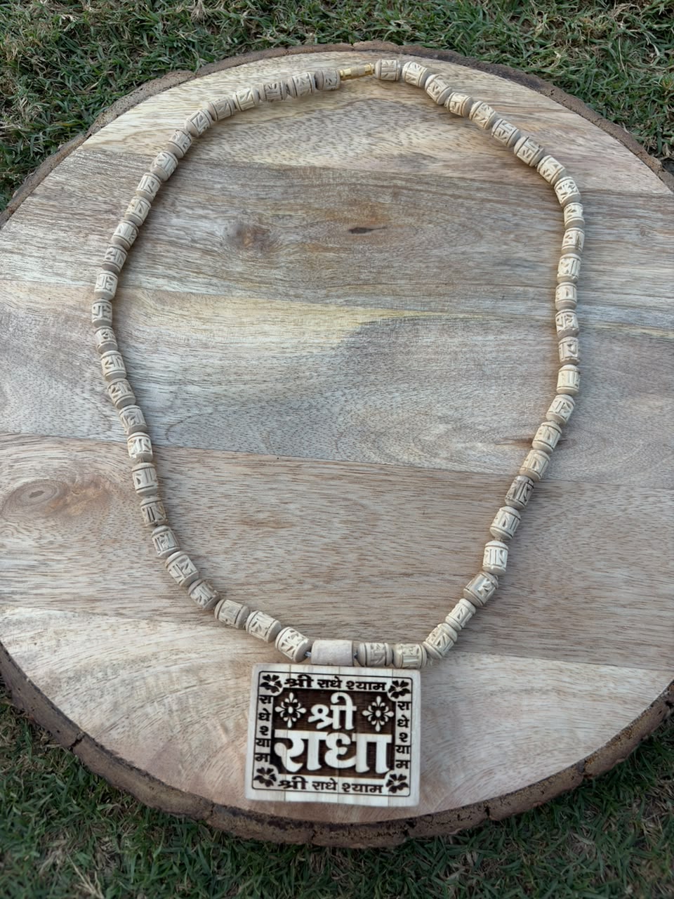 Tulsi Bhaktmal Locket With Radha Name Beads