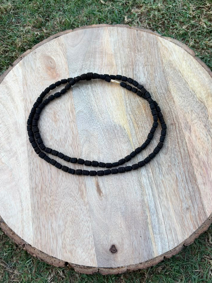 Black Khanti Radha Name Beads