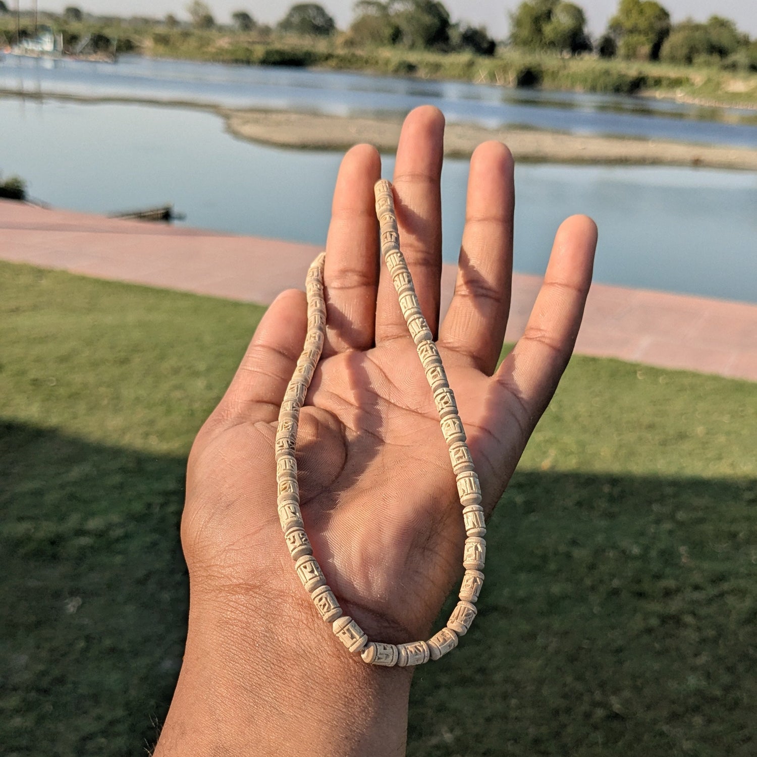 1 Round Original Tulsi Mala with Radha Name Beads